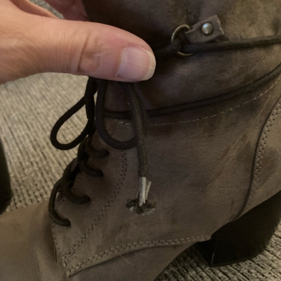 Daytrip Taupe Lace-Up Boots - Picture 3 of 5